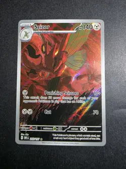 Scizor 205/197 Obsidian Flames Illustration Rare Full Art Holo Pokemon Card NM - Image 1