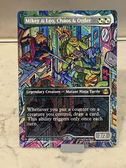 Mikey and Leo Chaos and Order - Showcase- Teenage Mutant Ninja Turtles - MTG - Image 1