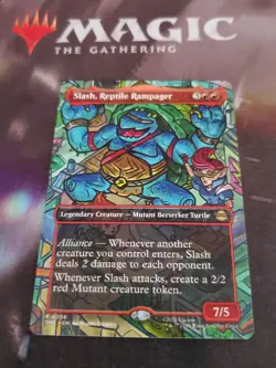Mtg. Slash, Reptile Rampager. Borderless. Teenage Mutant Ninja Turtles. Nm - Image 1