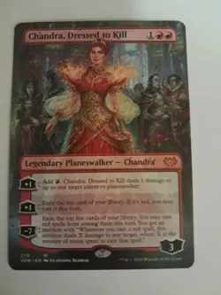 Chandra, Dressed to Kill Borderless NM Crimson Vow Magic the Gathering MTG - Image 1