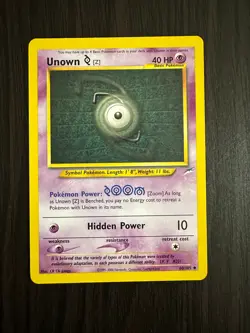 Unown Z Neo Destiny 60/105 Uncommon Vintage Pokemon TCG Card - Image 1
