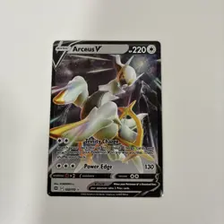 Pokemon TCG Arceus v Ultra Rare And Arceus VSTAR Metal Promo Cards - Image 2