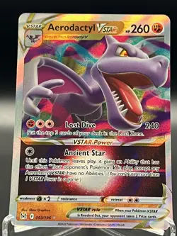 Pokemon TCG Aerodactyl VSTAR Holo Ultra Rare Card 093/196 Lost Origin - Image 1