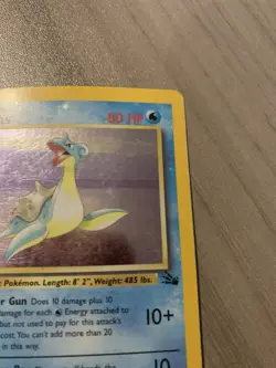 Lapras 10/62 Holo Rare Fossil Pokemon Unlimited Holo Card - Image 4