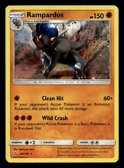 Rampardos 65/156 Rare Ultra Prism Holo Pokemon NM - Image 1