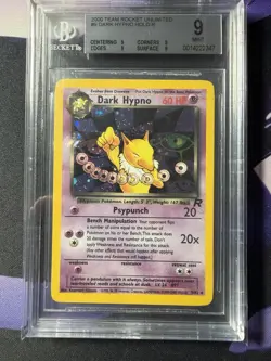 Dark Hypno Holo 9/82 Team Rocket Unlimited Pokemon BGS 9 - Image 1