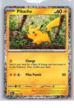 2025 Pokemon McDonald's Promo Pikachu #002 Confetti Holo NM/M - Image 1