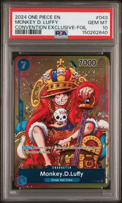 2024 ONE PIECE PROMOS CONVENTION EXCLUSIVE-FOIL #043 MONKEY D. LUFFY PSA 10 - Image 1