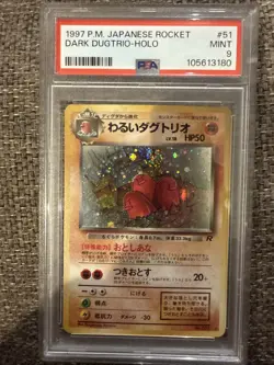 Pokemon Dark Dugtrio Holo Card No.051 Vintage Japanese Rare PSA 9 - Image 1