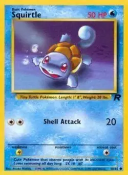 Squirtle 68/82 Rocket Set WOTC Pokemon Card LP - Image 1