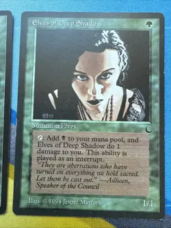 SET OF 2 MTG Magic The Gathering Elves of Deep Shadow The Dark - Image 3