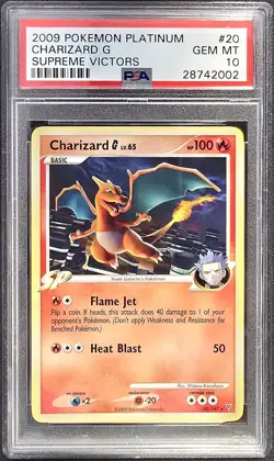 2009 POKEMON PLATINUM SUPREME VICTORS #20 CHARIZARD G PSA 10 - Image 1