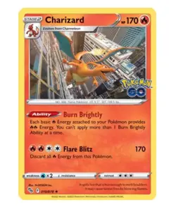 Pokemon TCG Charizard 010/078 Pokemon GO HOLO RARE - Image 1