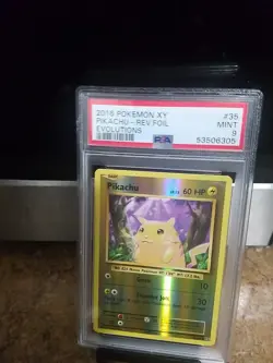 2016 Pokemon Xy Pikachu Rev Foil Evolutions Psa 9 - Image 2