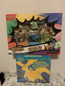POKEMON TCG MEGA EVOLUTIONS ASCENDED HEROES ETB + DELUXE PIN COLLECTION SEALED - Image 1