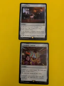 Chromatic Lantern & Trading Post. Artifact rare Magic the Gathering 2 Card.LTC - Image 1