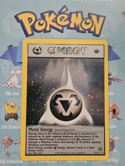 Pokemon TCG Metal Energy 19/111 Neo Genesis 1st Edition Holo Card - Image 1