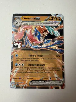 Play! Pokemon Prize Pack Series 7 Twilight Masquerade 106/167 Greninja ex Stamp - Image 1