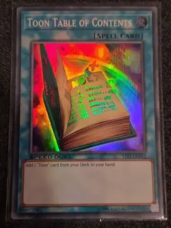 Yugioh Toon Table of Contents STP1-EN012 Speed Duel Super Rare NM - Image 1