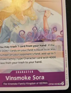 Vinsmoke Sora OP06-063 Uncommon Wings Of The Captain One Piece Card Game - Image 5