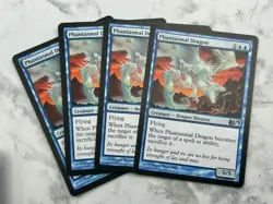 4x Phantasmal Dragon x4 Core Set 2012 M12- MTG Magic- 4 Card Playset - NM / LP - Image 1