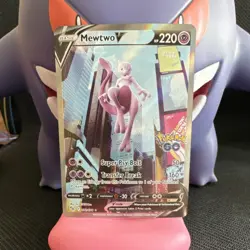 Mewtwo V 072/078 Pokemon GO Full Art Ultra Rare Holo 220 HP Psychic Card - Image 1