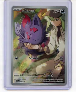 N's Zorua SVP 189 Scarlet & Violet Black Star Promo Pokemon Card Mint - Image 1