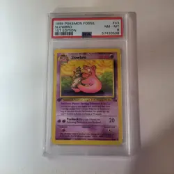 Pokemon Slowbro 43/62 Fossil Regular Uncommon PSA 8 English 1999 Trading Card - Image 1