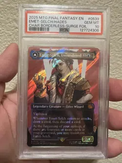 2025 MTG Final Fantasy Emet-Selch/Hades Char Borderless-Surge Foil GEM MT PSA 10 - Image 2