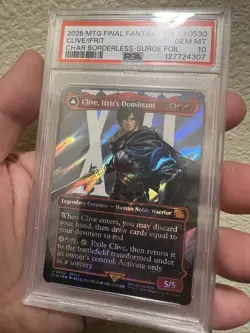 2025 MTG Final Fantasy Clive/Ifrit Char Borderless-Surge Foil GEM MT PSA 10 - Image 1