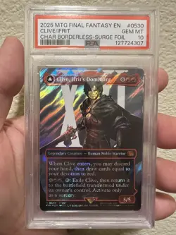 2025 MTG Final Fantasy Clive/Ifrit Char Borderless-Surge Foil GEM MT PSA 10 - Image 2