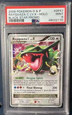 2005 Pokemon Black Star Promo Rayquaza C LV. X #DP47 PSA 9 Mint POP 38 - Image 1