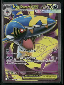 ✰ MEGA SHARPEDO EX 113/094 ULTRA RARE PHANTASMAL FLAMES POKEMON ✰ NM/M - Image 2