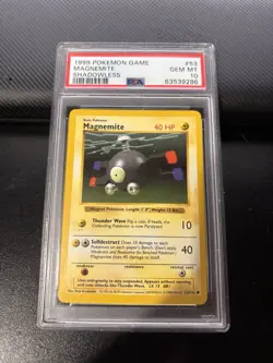 PSA 10 1999 Pokemon TCG Magnemite Base Set Shadowless #53/102 English - Image 1