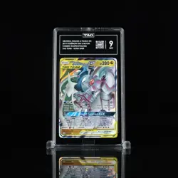 2019 POKEMON SUN & MOON COSMIC ECLIPSE #156 ARCEUS & DIALGA & PALKIA GX TAG 9 - Image 1