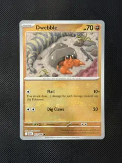Dwebble 051/086 - Pokemon TCG - Scarlet & Violet Black Bolt (Masterball) - Image 1