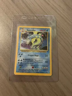 Base Set Gyarados 6/102 Holo Pokemon Card Unlimited 1999 WOTC - Image 1