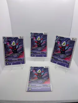 4X Digimon Card Game Impmon EX10-037 Uncommon Sinister Order NM - Image 1