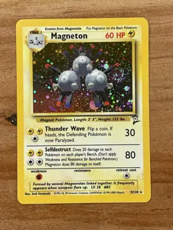 Base Set 2 Magneton SWIRL (9/102) - Holo LP+ – 1999 Pokemon Vintage WOTC - Image 1