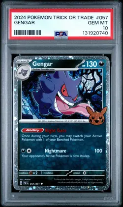 2024 POKEMON TRICK OR TRADE #057 GENGAR PSA 10 - Image 1