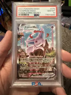 Pokemon Espeon VMAX 270/264 Alternate Art Fusion Strike PSA 10 GEM MINT - Image 1