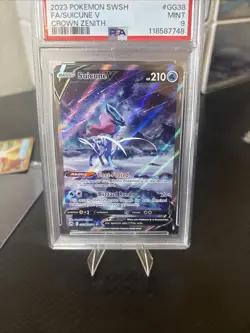 2023 POKEMON SWORD & SHIELD CROWN ZENITH #GG38 FULL ART/SUICUNE V PSA 9 - Image 3