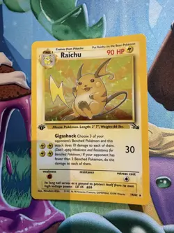 Raichu - Fossil - 1st Edition - 14/62 - Holo - English - Pokemon TCG - Image 1