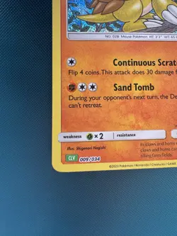 Sandslash 009/034 CLV Classic Venusaur Deck Holo Pokemon TCG 2023 NM 2534 - Image 4