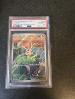 2025 POKEMON SVP PROMO UNOVA VICTINI ILLUSTRATION COLLECTION #208 VICTINI PSA 10 - Image 1
