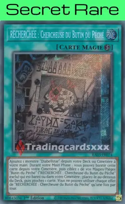 Yu-Gi-Oh! RECHERCHEE : Chercheuse du Butin du Peche : SE RA03-FR074 - Image 1