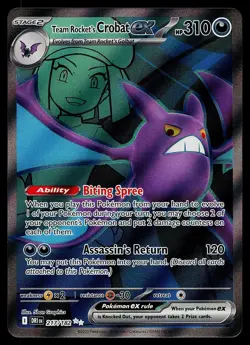 Pokemon Card - Team Rocket's Crobat ex Destined Rivals 217/182 Ultra Rare 2025 - Image 1