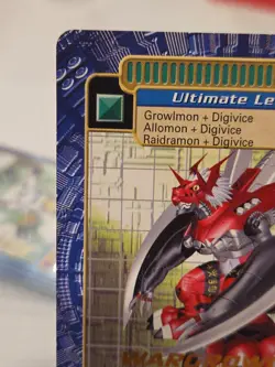 DIGIMON DIGI-BATTLE GOLD STAMP RARE CARD BOOSTER SERIES 4 BO-165 WARGROWLMON MT - Image 5