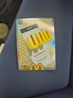 McDonalds Legendary Holographic Card #4 Order 000 Shiny Unredeemed New. - Image 1