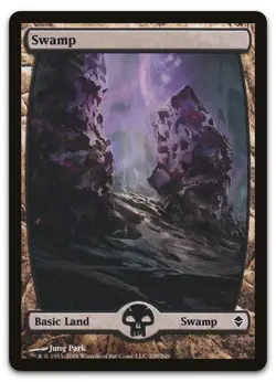 Swamp (239) - Full Art #239 (LP) Zendikar ZEN Magic MTG - Image 1